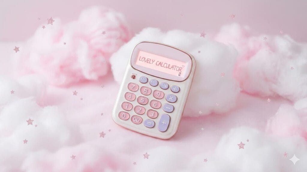 Phone with a lovelycalculator on the about us page